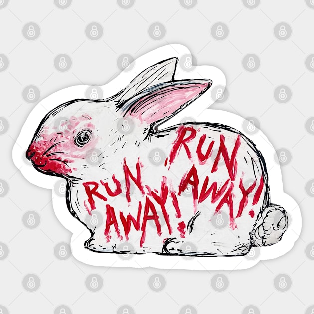 Rabbit of Caerbannog Sticker by JennyPool